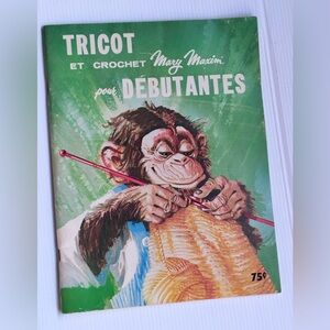 Mary Maxim Knitting Book Vintage 1950s French
